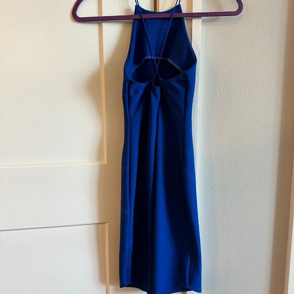Used (Very Good) Missguided Vivian Strappy Bandage Bodycon Dress Cobalt Blue - Picture 3 of 7